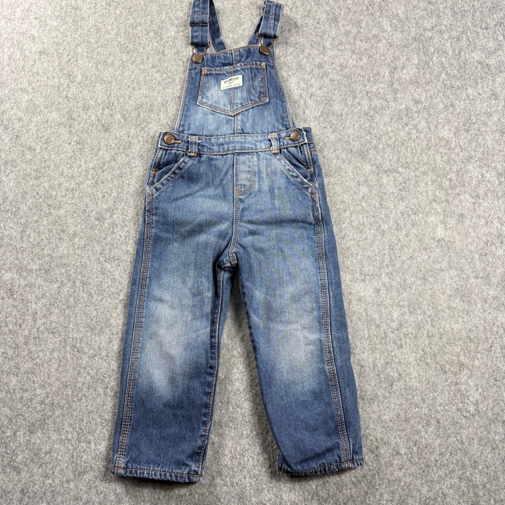 OshKosh Kids Overalls 3T  Blue Denim Bgosh Bib  Medium Wash‎ Adjustable
